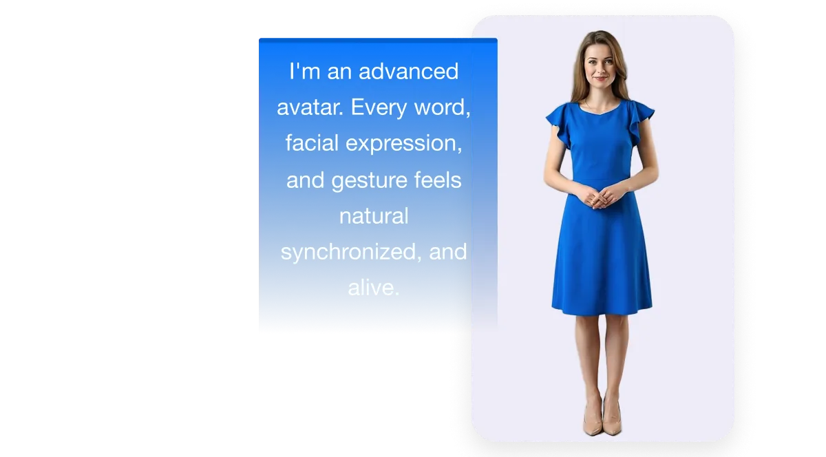 AI avatar presenter with improved lip sync in Visla Advanced Avatar